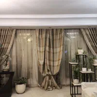 پرده حریر ترک با والان ترک مناسب سالن پذیرایی