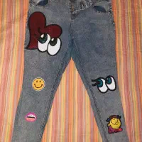 شلوار جین سایز۳۴ تا ۴۲ ومانتو سایز ۴۲|لباس|بابل, |دیوار