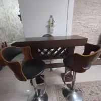تخفیف میز بار با صندلی جک دار گردان