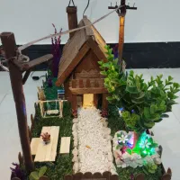 ماکت کلبه جنگلی شب خواب