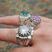 تعدادی انگشتر دست ساز نقره 925