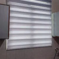 پرده زبرا طرح گردینت قابل شستشو