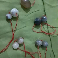 باسلام مقداری مهره سلیمانی عقیق ویک دورنجف قدیمی