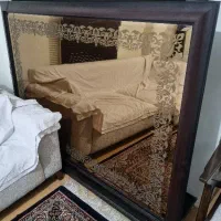 آینه بزرگ تراش خورده دودی