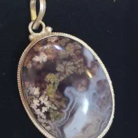 عقیق شجر منظره نقره