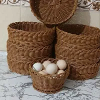 سبد حصیری با مفتول|صنایع دستی و سایر لوازم تزئینی|فرمهین, |دیوار