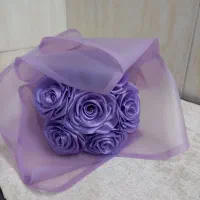 دسته گل ربانی یاسی رنگ