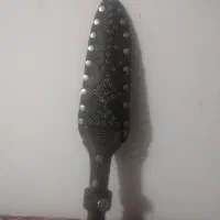 چاقو فنر دست ساز... دسته چوب گردو منبت دولب باچرم