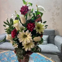 دوتا دسته گل بسیار زیبا  کاملا نو|گل مصنوعی|بجنورد, |دیوار