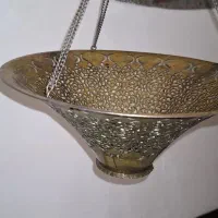 آویز برنجی مشبک، چراغ آویز قاجاری، یا بخورسوز سنتی|صنایع دستی و سایر لوازم تزئینی|تهران, قیطریه|دیوار
