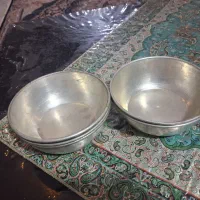 ۵ عدد کاسه مسی سفید کاری شده