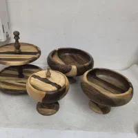 سرویس ظروف چوبی میوه خوری شیرینی خوری شکلات خوری|ظروف سرو و پذیرایی|تهران, فرودگاه مهرآباد|دیوار