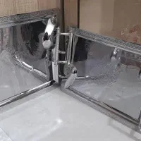 دو عدد سینی استیل شیک