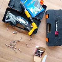 دریل شارژی فرز بکس،فرغون دستگاه جوش، میخکوب، آچار،|ابزارآلات|کوچصفهان, |دیوار