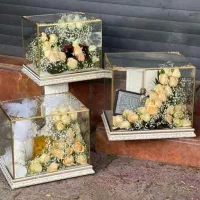 ست سه تیکه باکس شیشه ای بله برون و عقد