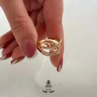 انگشتر موجی نگین دار ژوپینگ