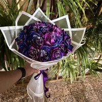 گل رز ربانی کهکشانی|گل مصنوعی|لنجان, |دیوار