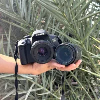 دوربین canon 700d +لنز 18-55 و لنز 55میلی متری
