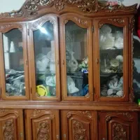 فروش بوفه دو تیکه منبدکاری شده با|بوفه، ویترین، کنسول|اراک, |دیوار