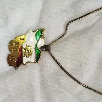 گردنبند طرح شیر و خورشید با طرح پرچم