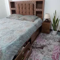 سرویس خواب کامل چوبی*کمد و کشو*دراور وآینه*خوشخواب