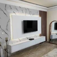 نصاب و اجرا کننده تی وی وال. دکور آینه و تی وی