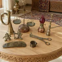 مجسمه برنجی ترازو شیپور