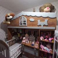 تخت کودک.کلبه‌ای