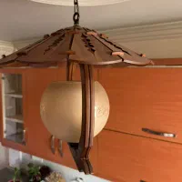 لوستر چوبی در حد نو|لوستر و چراغ آویز|تهران, زاهد گیلانی|دیوار