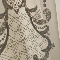 پرده پلیسه خامه دوزی، تمیز و سالم|پرده، رانر، رومیزی|مشهد, رده|دیوار