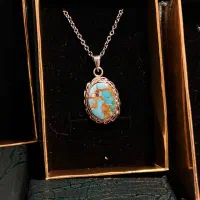 بهترین هدیه روزمادرگردنبند با فیروزه ی اصل نیشابور|جواهرات|نیشابور, هفده شهریور|دیوار