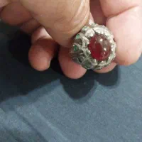 انگشترنقره بانگین عقیق یمنی ومخراح زمردزامبیا
