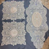 دانتل ترک کارشده مرواریددوزی عروس کادویی|پرده، رانر، رومیزی|تهران, بازار|دیوار