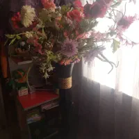 گل و گلدان لمسی مصنوعی