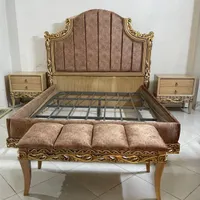 تخت خواب ۲ نفره در ابعاد ۲ * ۱۶۰ تمام چوب و پارچه|تخت و سرویس خواب|تهران, سلسبیل|دیوار