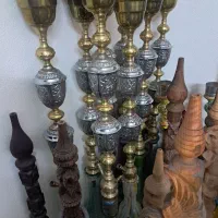تعدادی قلیون عربی و چوبی و برنجی
