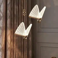 آویز LED کریستالی پروانه‌ای سه حالته تنظیم شونده|لوستر و چراغ آویز|تهران, نیروی هوایی (پیروزی)|دیوار