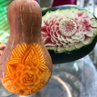 حکاکی هندوانه ،کدو ،میوه آرایی،گل آرایی