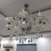 لوستر کریستالی ۱۲ شاخه شامپاینی