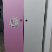 کمد بچه سفید صورتی|جاکفشی، کمد، دراور|میانه, |دیوار