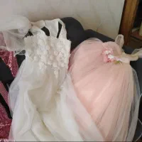 لباس مجلسی دخترانه با تور پشت سر