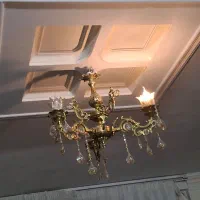 لوستر سه شاخه طلایی