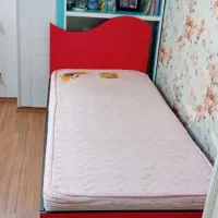 تخت خواب ام دی اف با پایه نوسان محکم وتشک