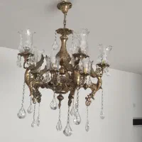 لوستر برنجی اصل ۱۰ شاخه طرح فرشته سنگین وزن