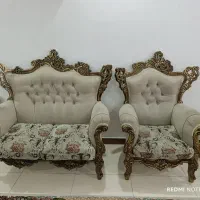 مبل سلطنتی۷ نفره + میز ،صندلی غذاخوری + میز و عسلی