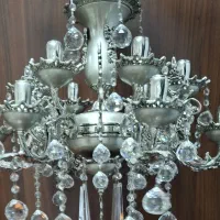 فروش لوستر ۱۲ شاخه برنج در حد نو