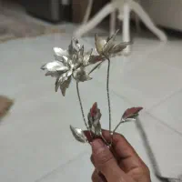 گلدان ملیله . شاخه گل نقره|صنایع دستی و سایر لوازم تزئینی|تهران, سازمان برنامه شمالی|دیوار