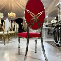 صندلی ابکاری رنگ طلایی سیلور قرمز/چرم وپارچه تالار|عمدهفروشی|باسمنج, |دیوار