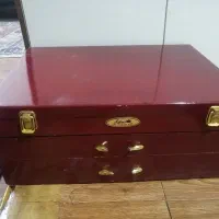 جعبه چوبی  قاشق چنگال