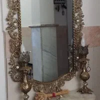 آینه شمعدان برنز
